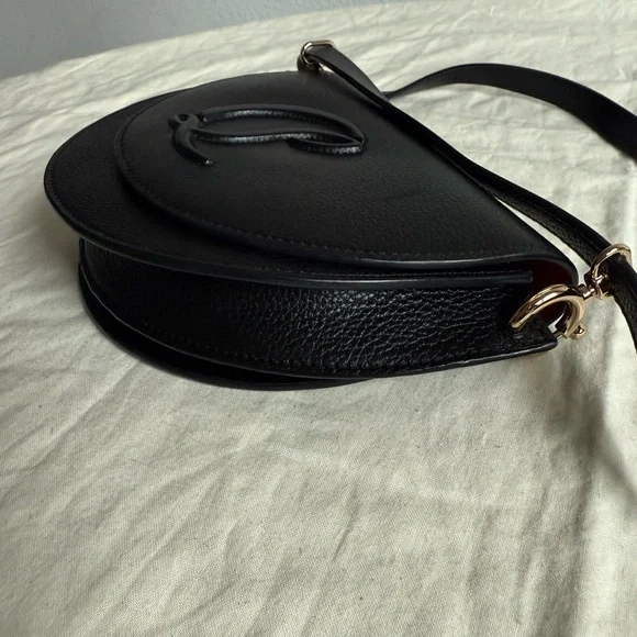 CHRISTIAN LOUBOUTIN By My Side Black Leather Shouder Bag - Picture 15 of 16